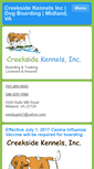 Mobile Screenshot of creeksidekennelsinc.com